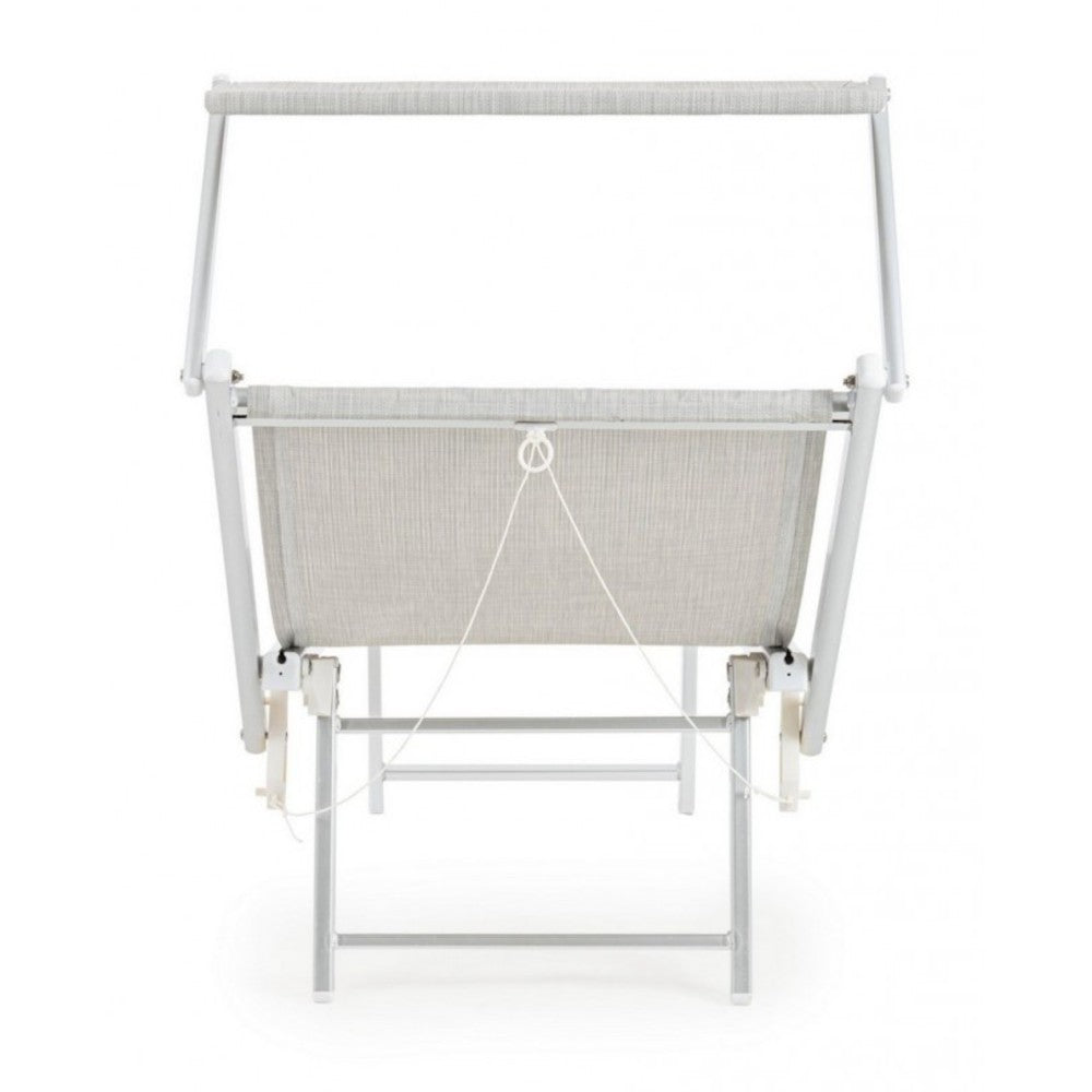 OCEAN klappbare Sonnenliege aus grauem Aluminium