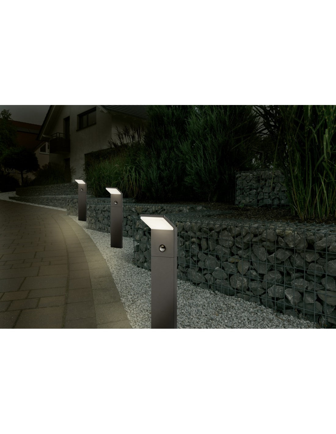 Pearl LED-Außenpoller IP54 Anthrazit H50 cm Bewegungsmelder Trio-Beleuchtung