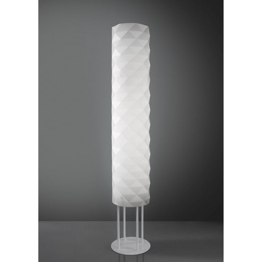 Stehlampe mit weißem Sockel aus Metall, 27 x 155 h
