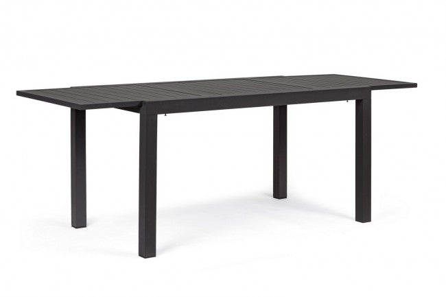 Aluminiumsalzentaluminiumsalzentil, 140-210x77x h75 Aluminiumsalzbraun