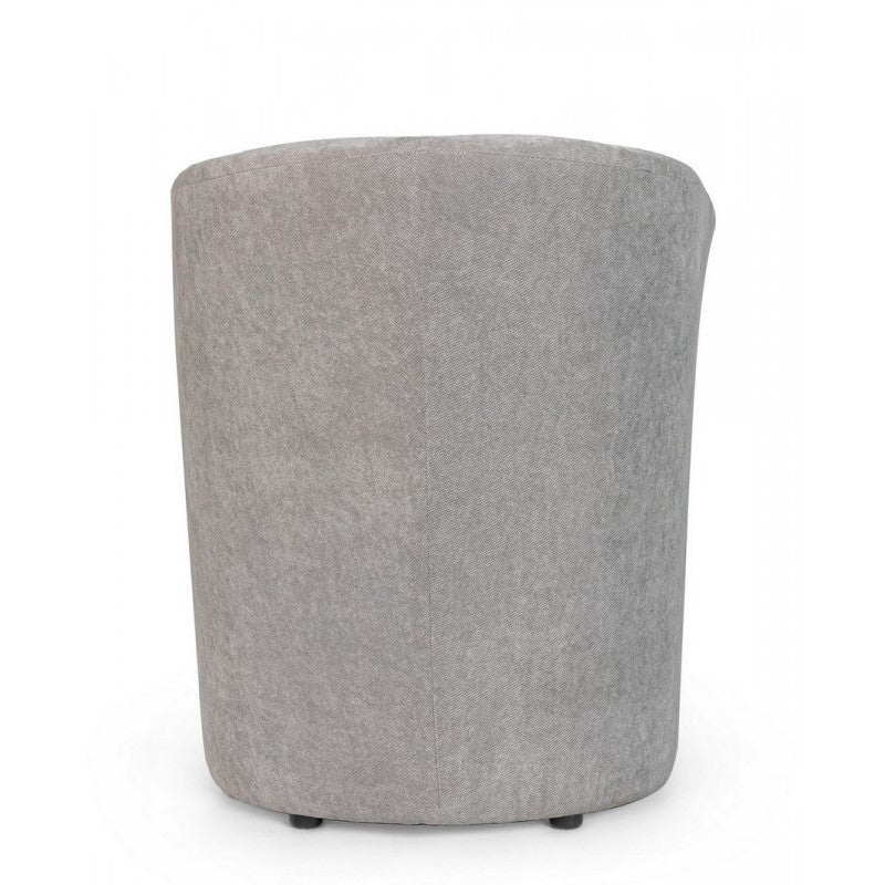 Sessel aus Holz und hellgrauem Stoff BELIZE 64,5x63x h76 cm