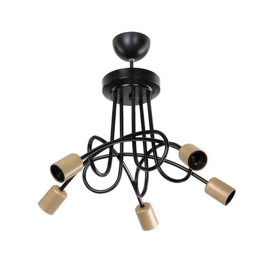 Sardala MDL3843 5-flammige Deckenleuchte aus geflochtenem Metall