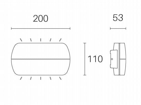 Wandleuchte 5W+5W LED 4000K weiße Kissenlinie