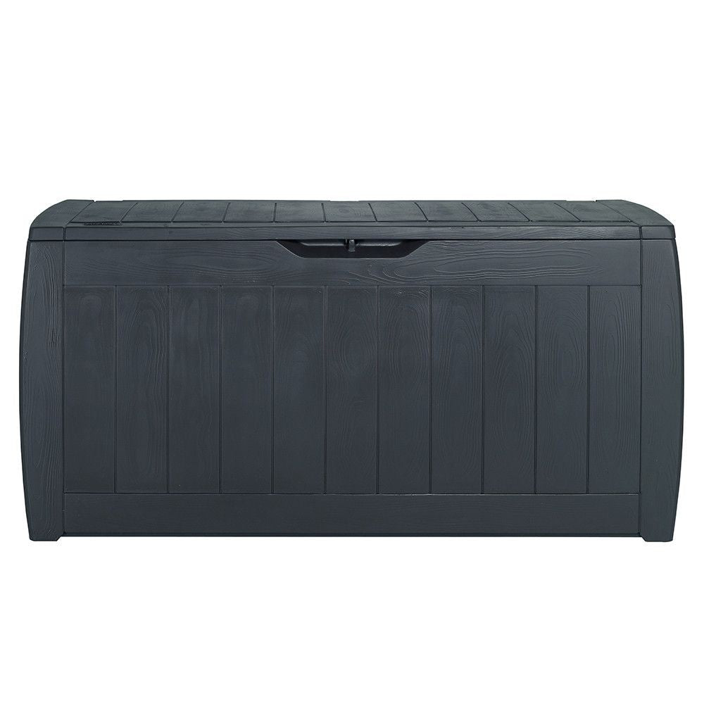 Hollywoodharzstamm mit abschließbarem Holzeffekt Graphit-Finish 117,5x45xh.57,3 cm