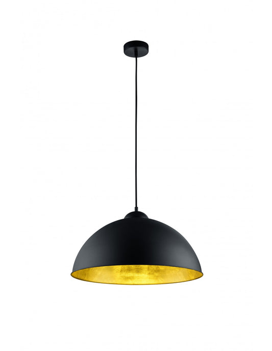 Hängeleuchte Modern Romino II Schwarz Gold Ø50 cm 1xE27 Trio Beleuchtung