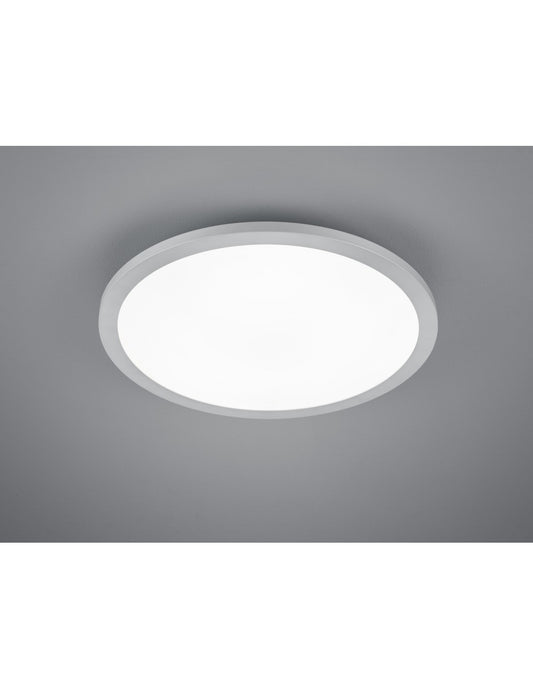 Runde Tiberius LED-Deckenleuchte Ø40 cm Aluminium Trio Lighting