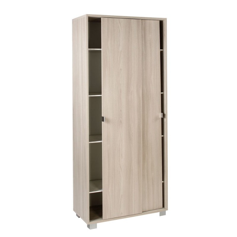 Mehrzweckschrank zwei Schiebetüren mit Regalen Light Olmo 82x41x h190 cm