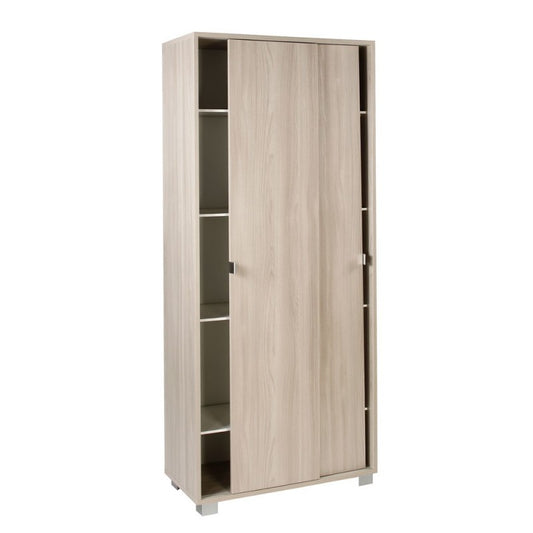 Mehrzweckschrank zwei Schiebetüren mit Regalen Light Olmo 82x41x h190 cm