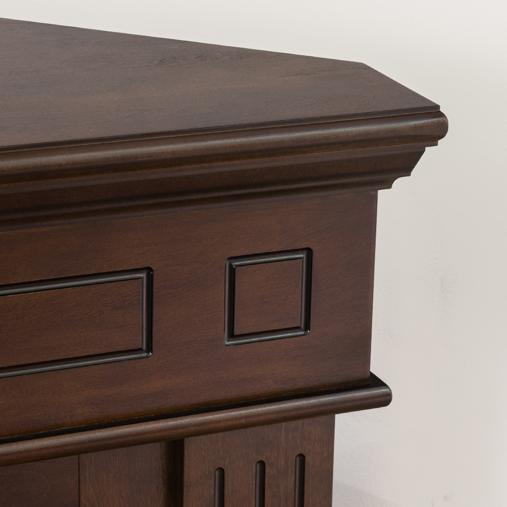 Bioethanol Kamin Eckboden Kamin FORD Braun L110 x P63 x H102