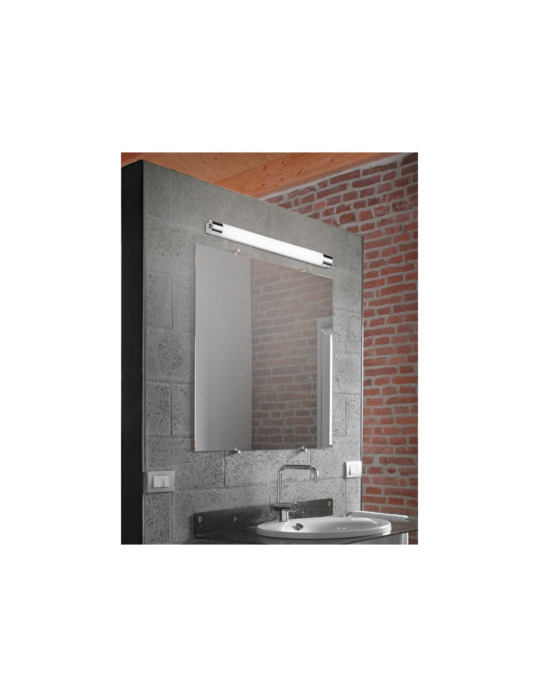 Reglette LED-Spiegelapplikation Kolian Chrom 64 cm IP44 Trio-Beleuchtung