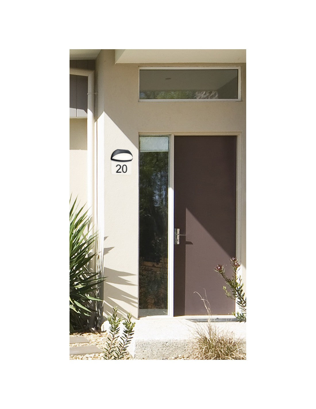 Muga Außenapplikation IP54 Anthrazit Cup House Numbers Trio Lighting