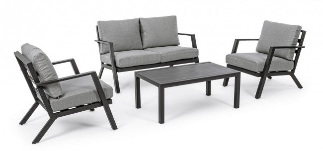 YK13 4-teiliges Garten-Lounge-Set in Anthrazit