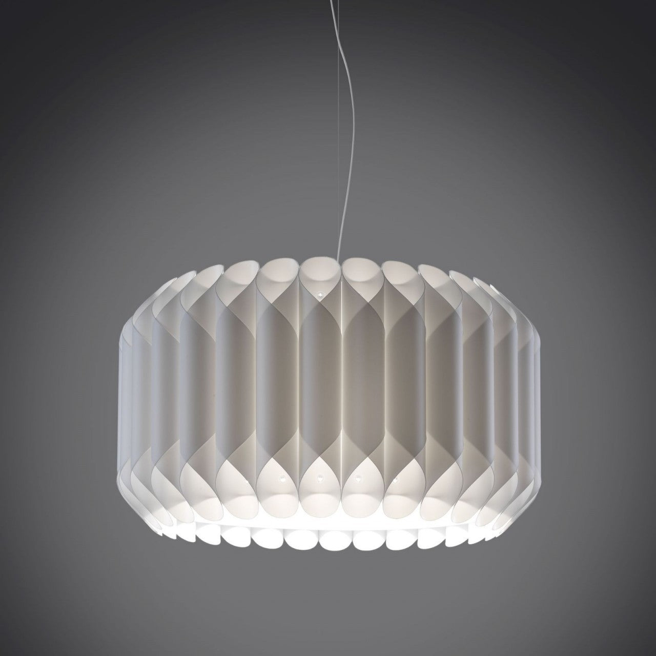 Weiße Suspension in Metall Cromato Cm. 50 x 31h