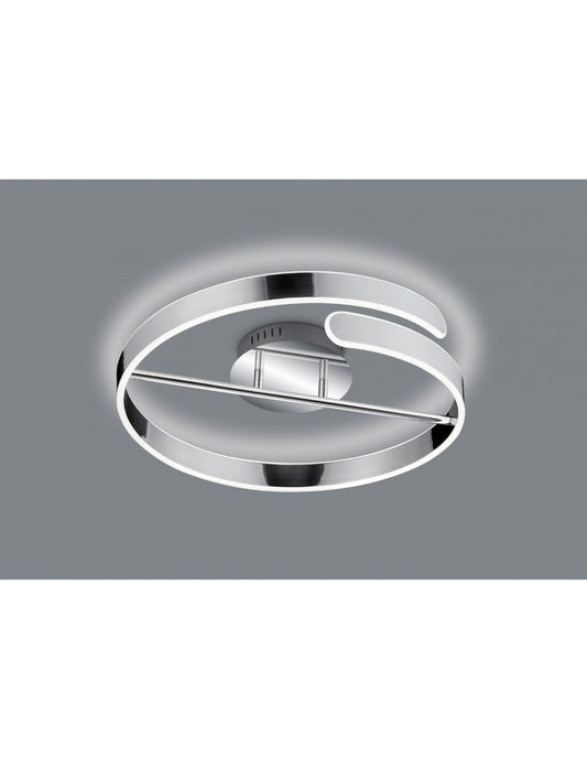 Deckenleuchte Design Circle Led Dimmer 4000k Parma Chrome Trio Lighting