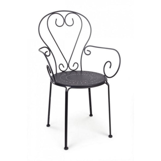Sedia Da Giardino Con Braccioli In Acciall Etienne 49X49X H89 Cm