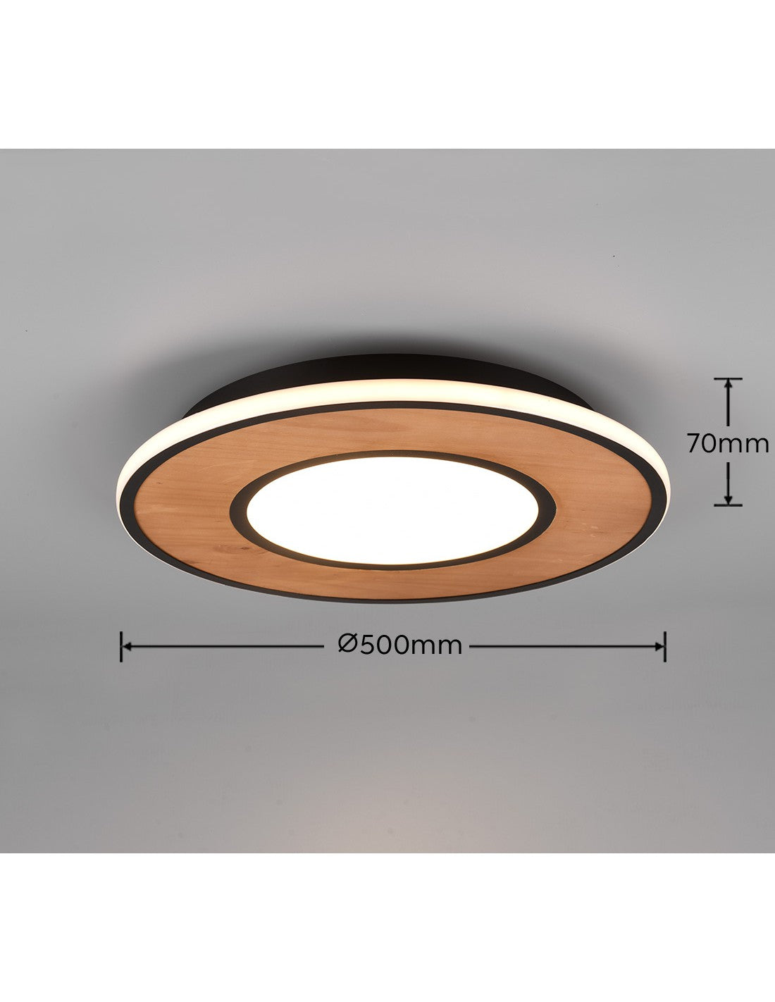 Plafoniera Vintage Led Dimmer Deacon Ø50 cm Trio Lighting