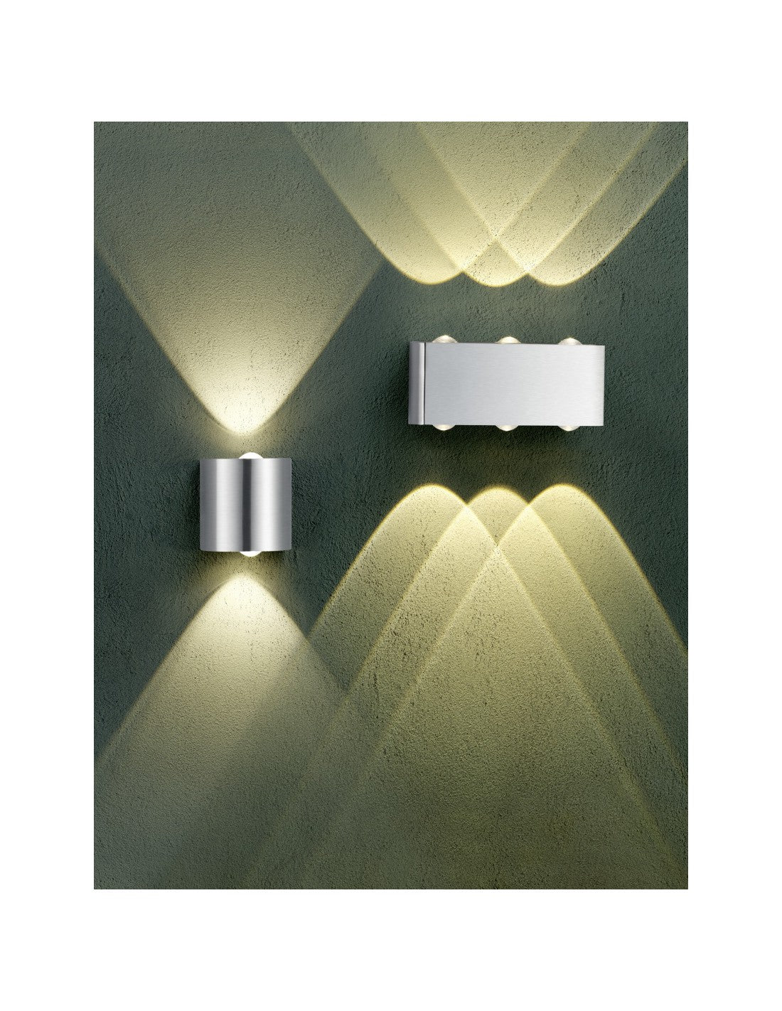 Wandleuchte Wales Double Light LED Nickel Trio Lighting
