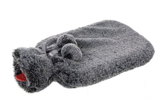 6x Heißwasserbag Pom Pom Anthrazit 2L