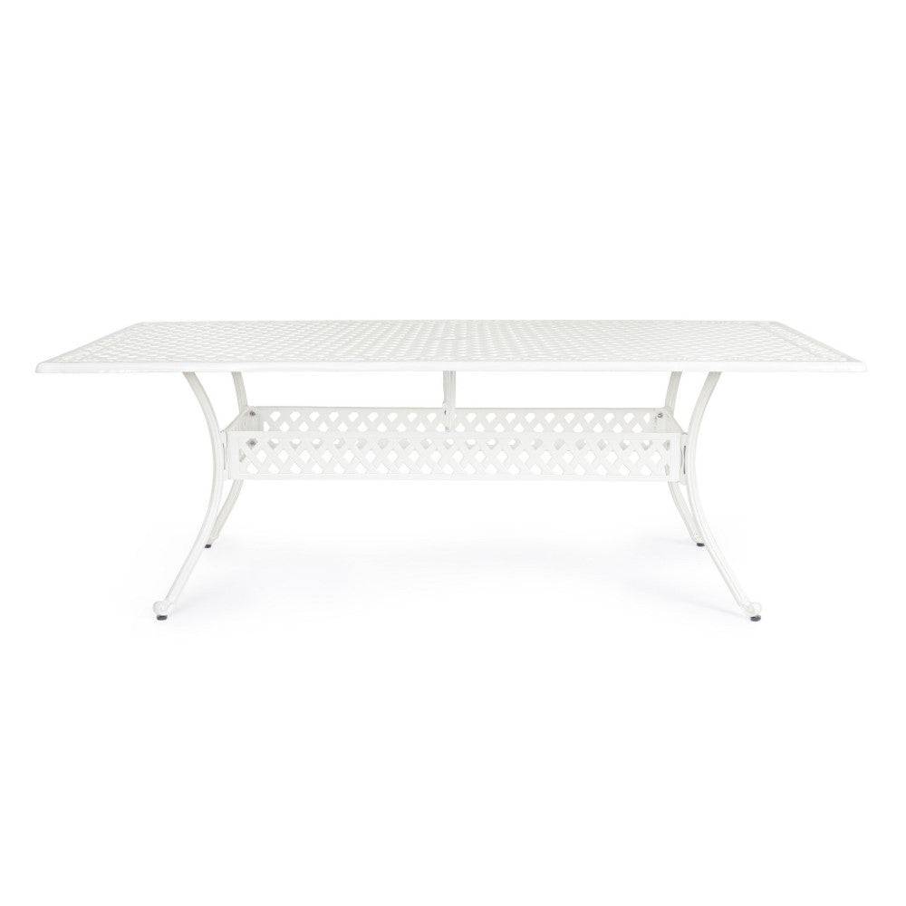 Ivrea weißer rechteckiger Außentisch 107x213 cm