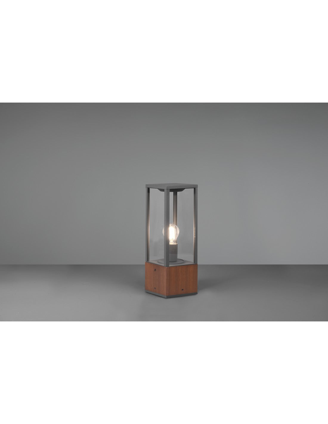 Garonne Außenpoller IP44 1xE27 Holz H40 cm Trio Beleuchtung