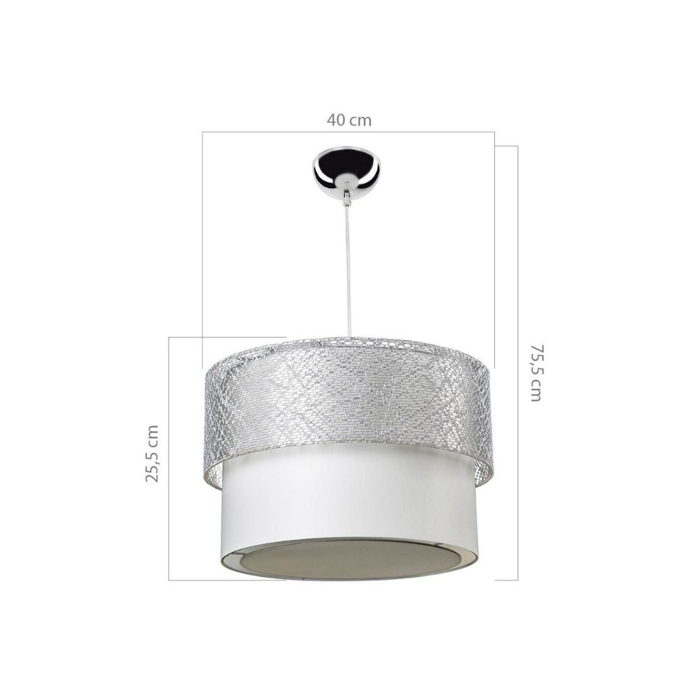 Polo MDL2355 Pendelleuchte aus grauem Stoff