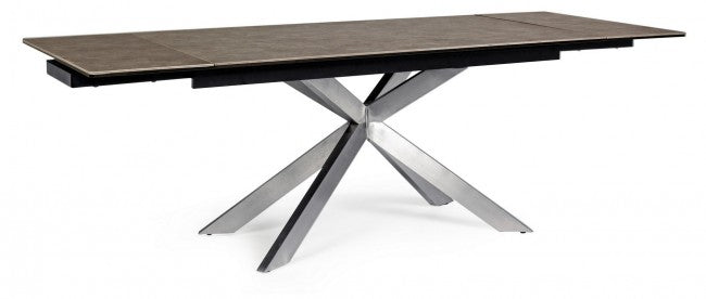 Ausziehbarer Tisch Arzachel aus Keramikstahl, 160–240 x 90 cm