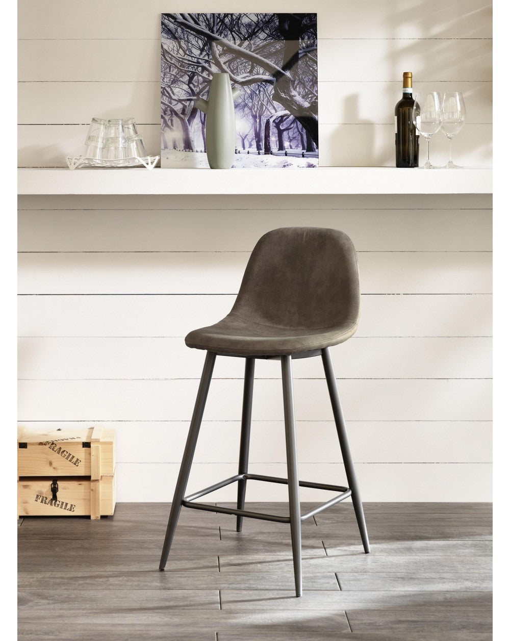 2x Kunstlederhocker - Brigitte