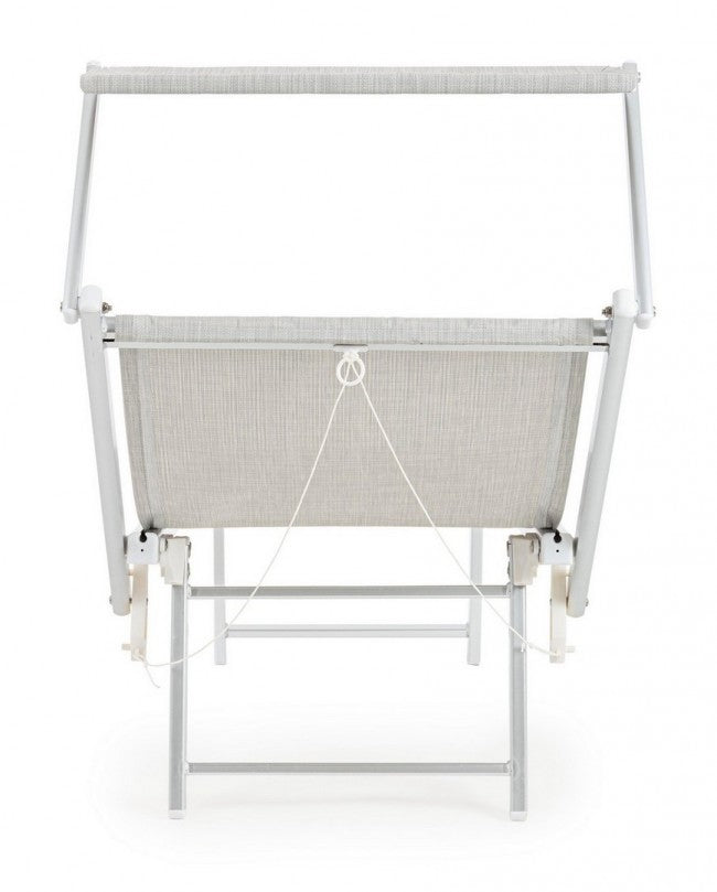 OCEAN klappbare Sonnenliege aus grauem Aluminium