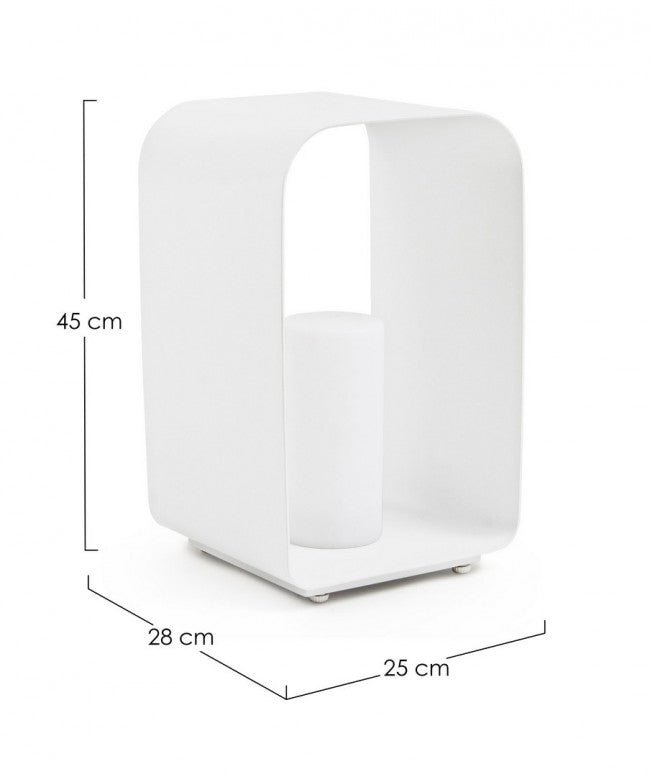 Led-Led-Glühlampen mit Pflanzgut RIDLEY Bianco 25x28x h45 cm