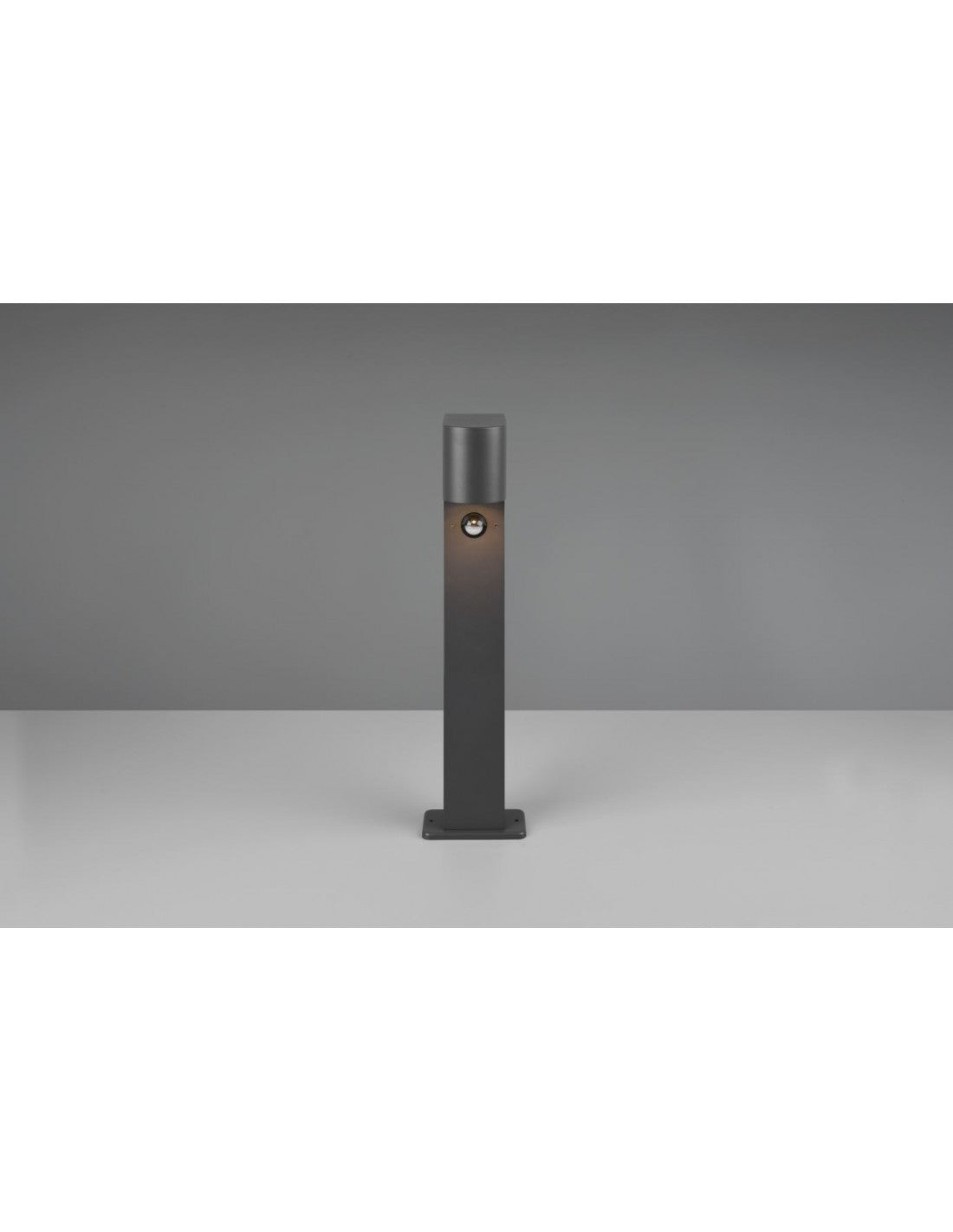 Niedriger Gartenpoller 1xGU10 Roya Anthrazit IP44 Bewegungssensor Trio-Beleuchtung