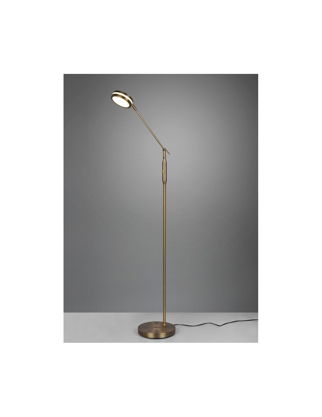 Piantana Touch Led Disco Orientabile Franklin Brass Aged Trio Beleuchtung