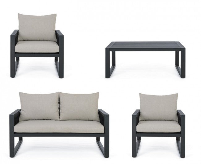 Captiva Anthrazit Garten-Lounge-Set