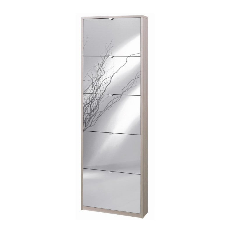 Scarpiera slim Fünf mit dem Spiegel Olmo Chiaro 63x18x h190 cm