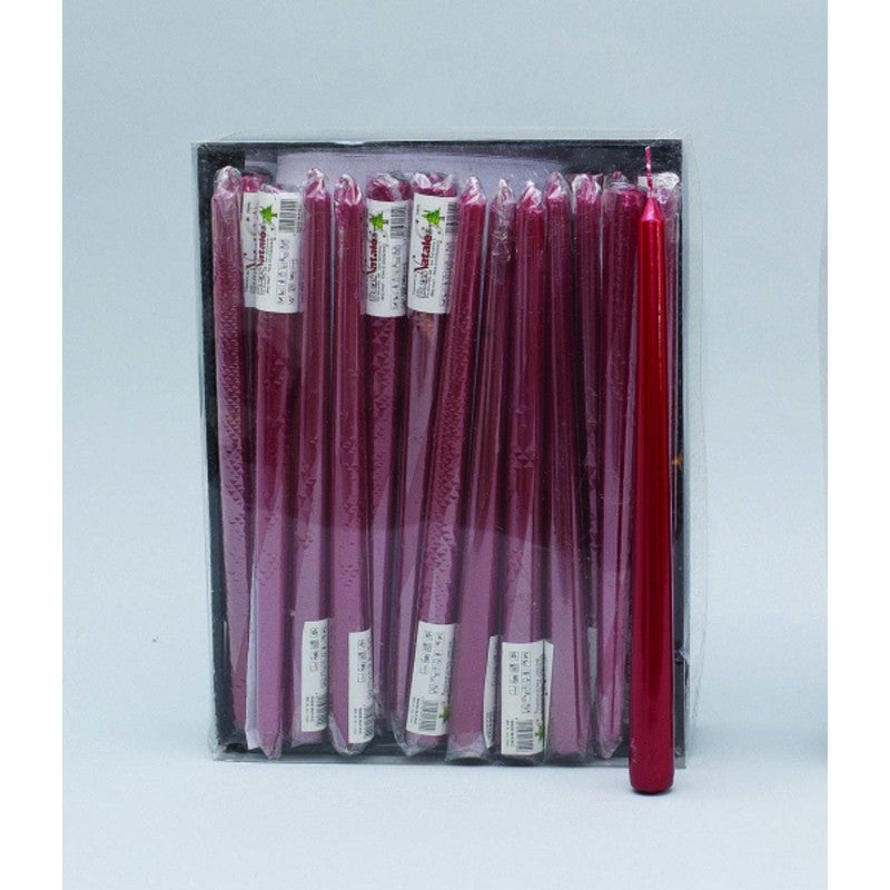 Glatte rote Weihnachtsdekorationskerze 25 cm Stk. 1