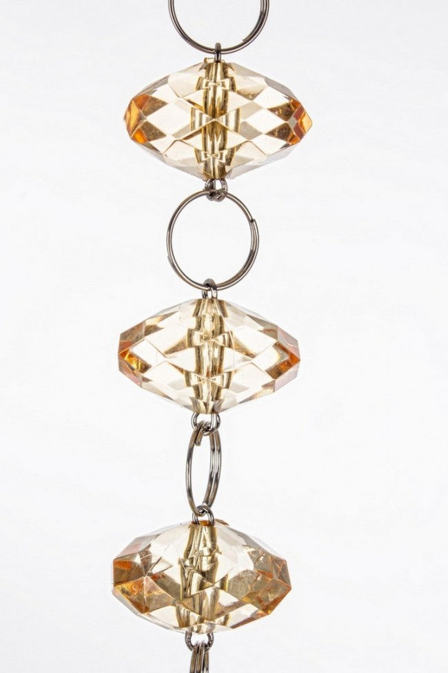 6x Stringkristalle C-Gokcia Bernstein 180 cm