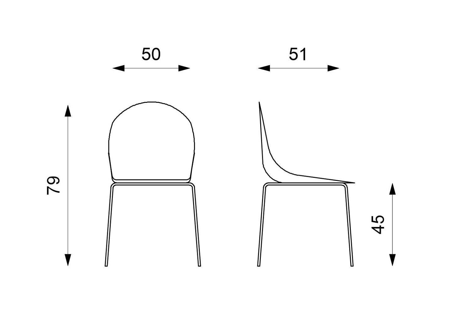 4x grüner Stuhl aus Polypropylen