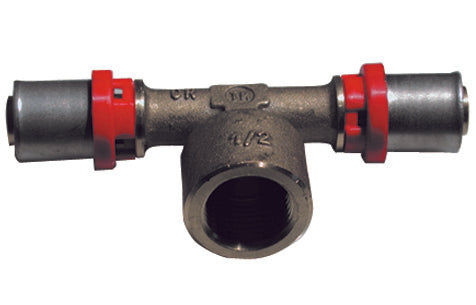 T-Pressverschraubung mit Innengewinde für mehrschichtige 1" x 63