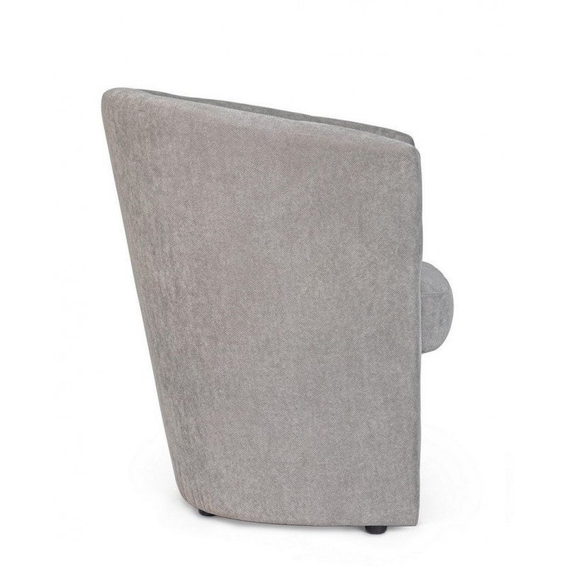 Sessel aus Holz und hellgrauem Stoff BELIZE 64,5x63x h76 cm