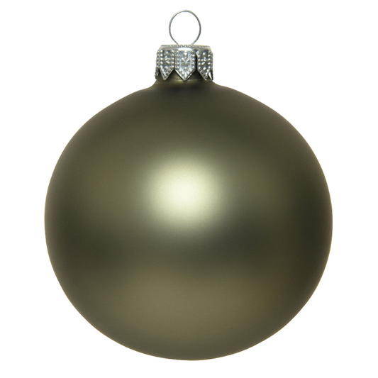 Matt moosgrüne Weihnachtskugel Ø15 cm
