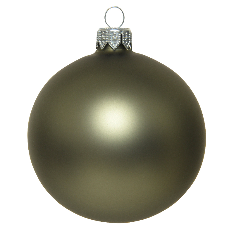 Weihnachtskugel grün moos matt Ø10 cm