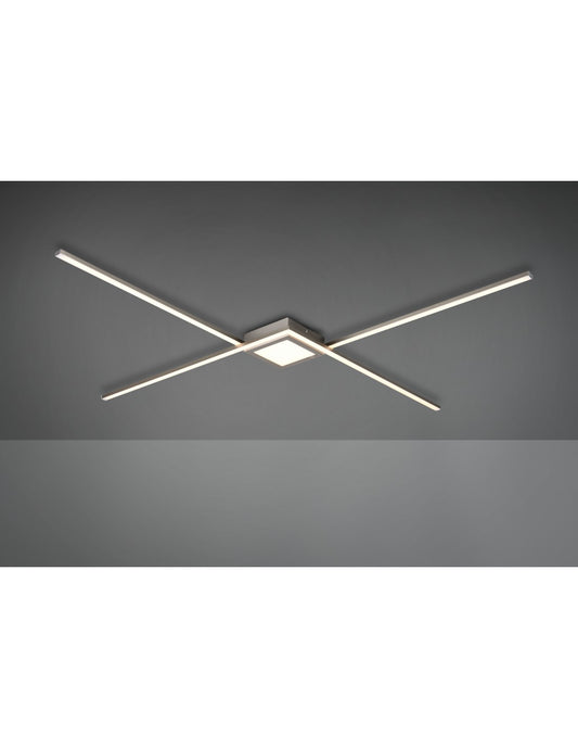 Deckenleuchte Oxford Rods Led X Nickel Opaque Trio Beleuchtung
