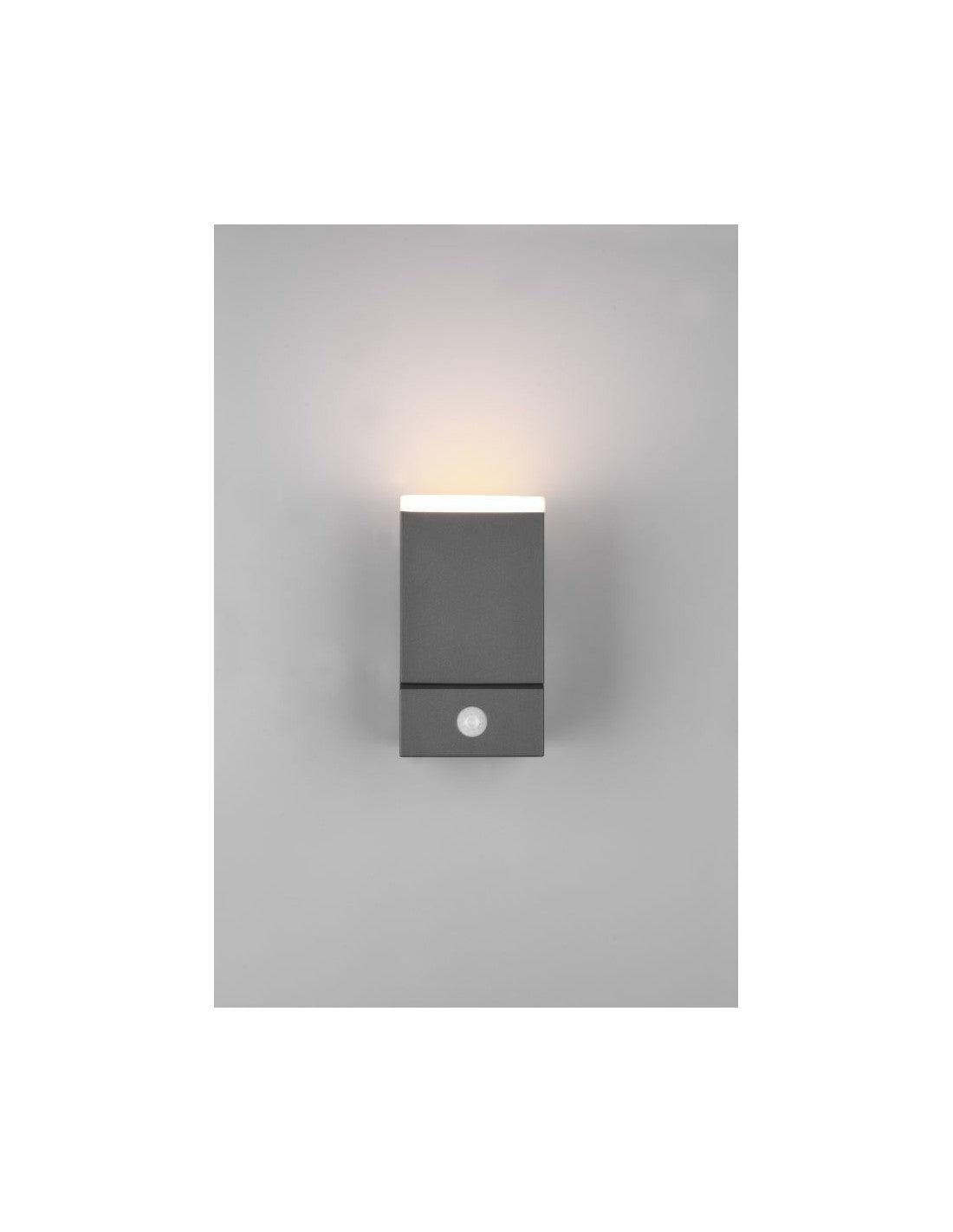 Avon verstellbare LED-Applikation Anthrazit Aluminium IP54 Bewegungssensor Trio-Beleuchtung