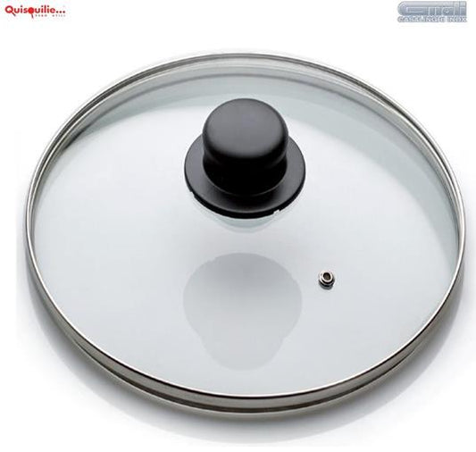 Gnale Coperchio In Vetro-Temperiert mit Bordo In Acciaida Inox Mit Foro Di Sfiato-12