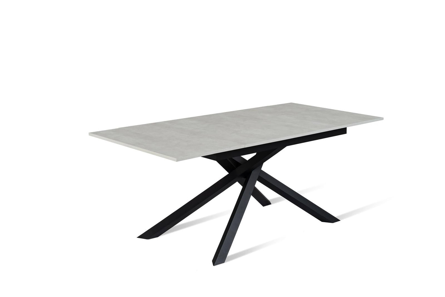 Voller weißer schwarzer Zement, schwarz 90 cm x 140-190 cm H. 76 cm