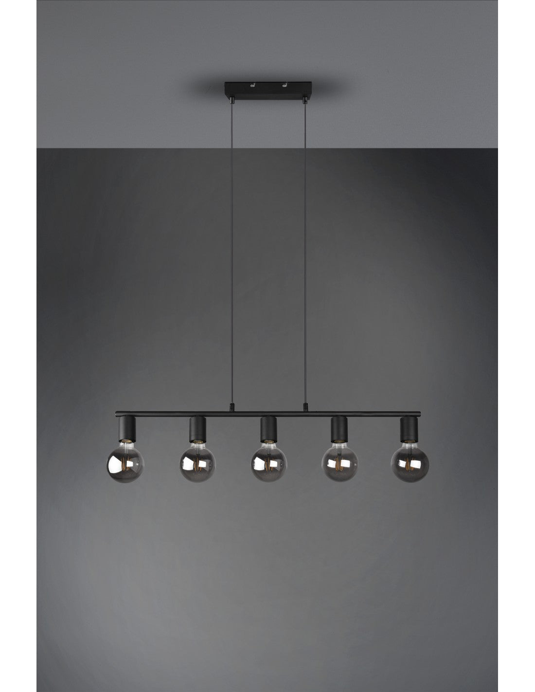 Pendelleuchte 5xE27 Vannes Schwarz L82 cm Trio Lighting