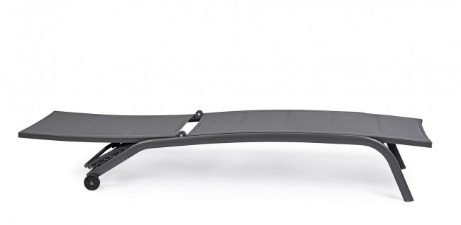 Aluminium Gartenbett mit Rädern Anthrazit CLEOPAS 61x192x h96 cm