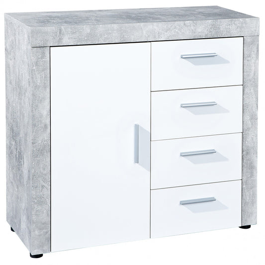 Betonweißes Sideboard 77 x 40 x 82 h cm