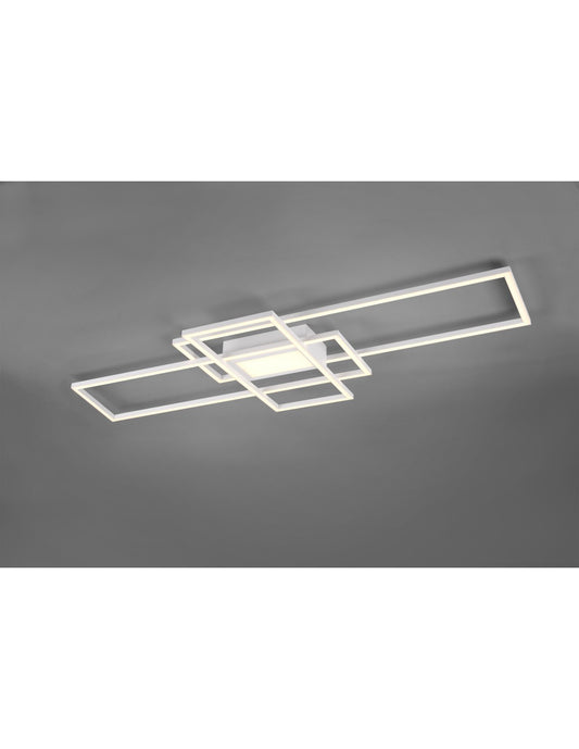 Irvine Deckenleuchte 3 Rechtecke LED 60w weiß L105 cm dimmbar Trio Lighting