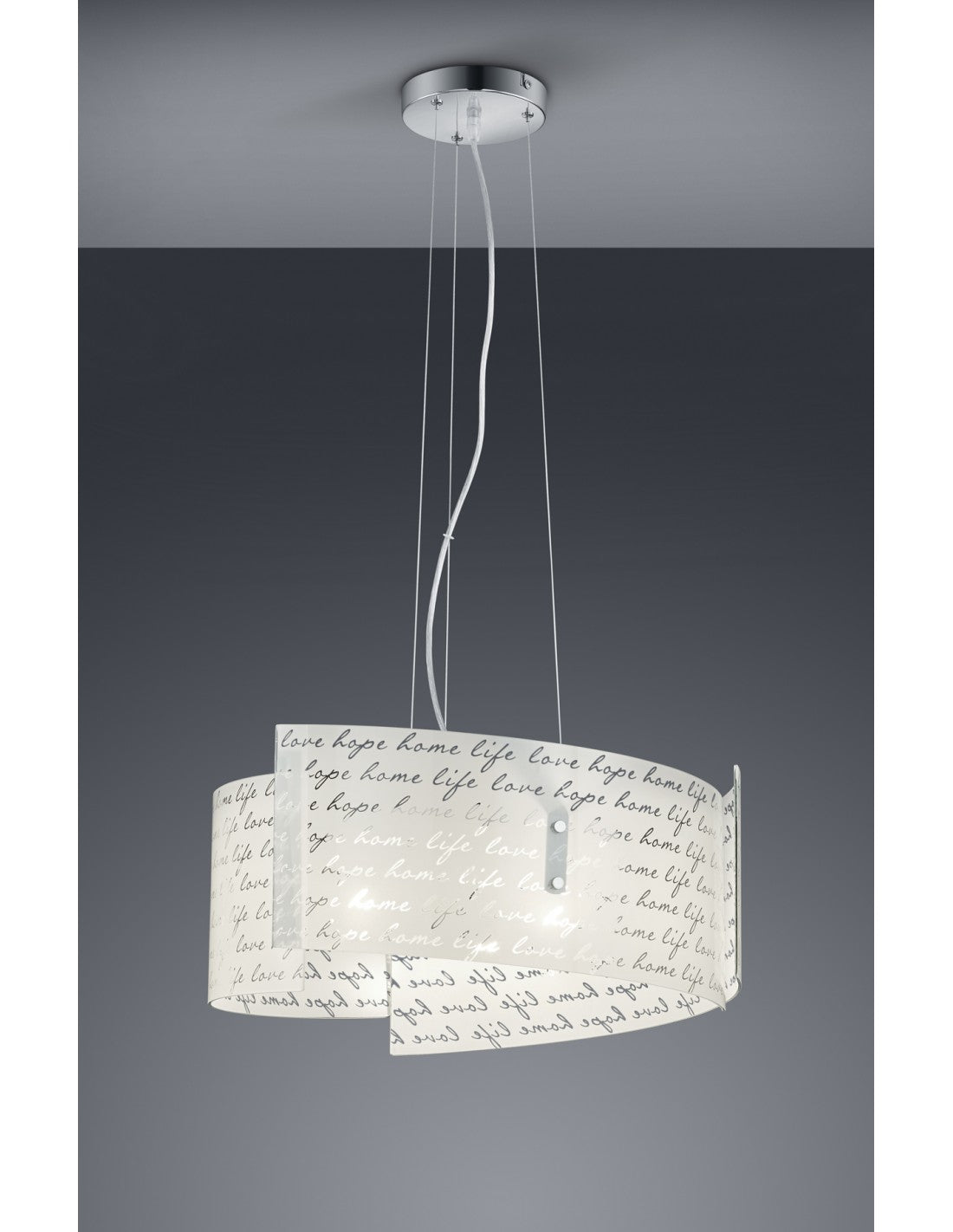 Signa Pendelleuchte 3 Gläser Weiß 3xE27 Ø50 cm Trio Lighting