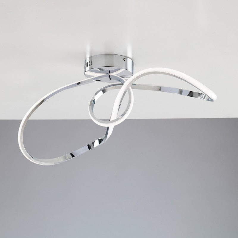 Metall-und Aluminiumkappe Chrom Lucido mit integriertem LED 68x24x h24 cm